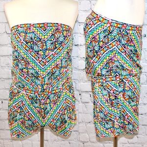 Trina Turk geometric print sleeveless romper